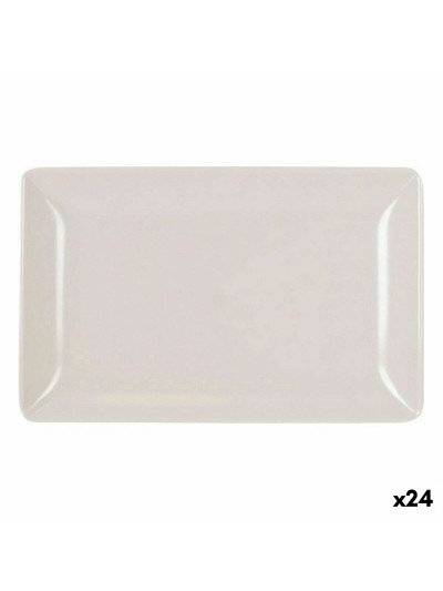 Bandeja de Aperitivos La Mediterránea Melamina Blanco Brillo 20 x 13 x 2 cm (24 Unidades)