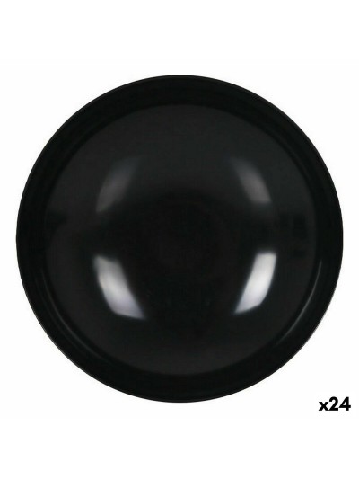 Plato Hondo La Mediterránea Melamina Antracita 21 x 5,3 cm (24 Unidades)