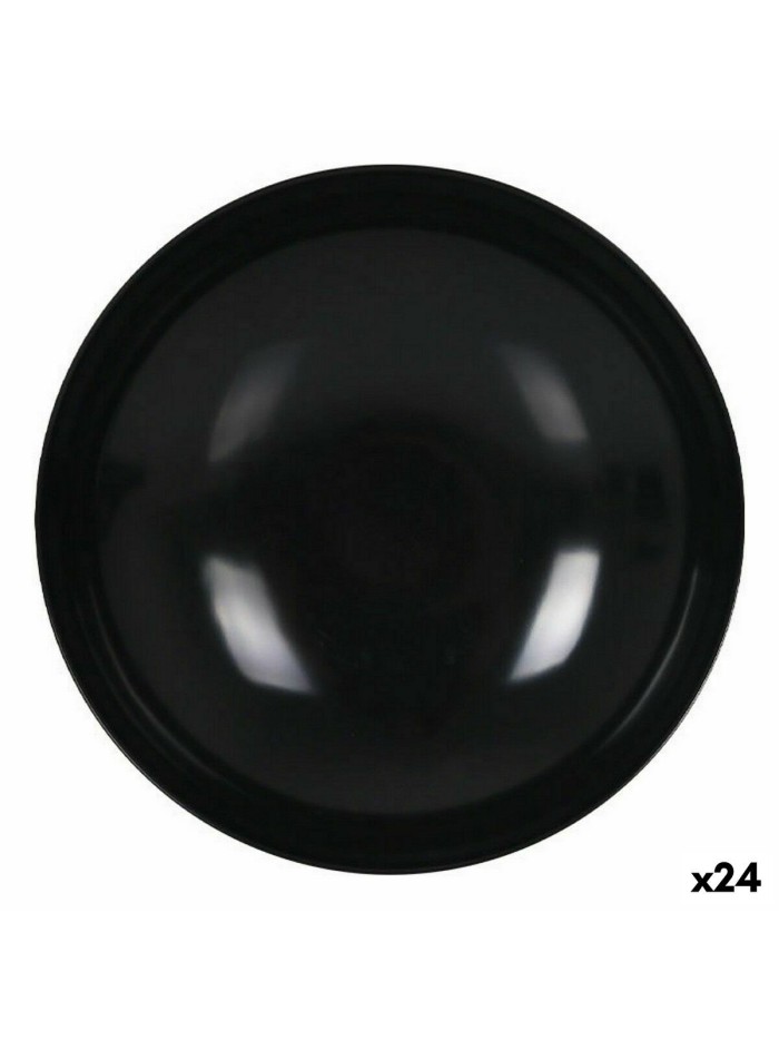 Deep Plate La Mediterránea Melamin Anthracite 21 x 5,3 cm (24 Units)