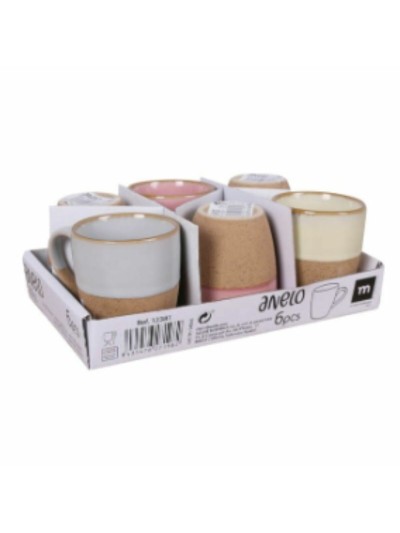 Taza de Cerámica La Mediterránea Anelo 90 ml (36 Unidades)