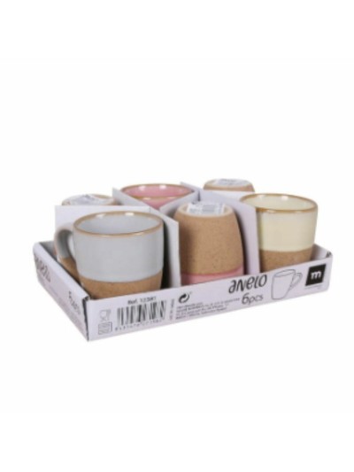 Taza de Cerámica La Mediterránea Anelo 90 ml (36 Unidades)