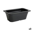 Serving Platter Inde Black 26,5 x 16,2 x 10 cm (3 Units)