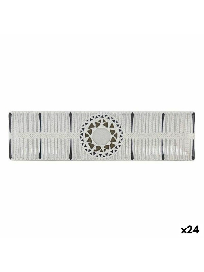 Plato Hondo La Mediterránea Barroc Rectangular 30 x 8 x 2cm (24 Unidades) (30 x 8 cm)