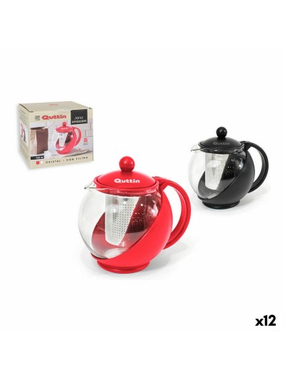 Carafe avec filtre pour infusions Quttin Verre 750 ml (12 Unités)