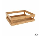 Snack tray Bamboo 32,5 x 26,5 x 10 cm  (3 Units)