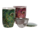 Tasse avec filtre pour infusions Home ESPRIT Vert Turquoise Bordeaux Lila Moderne 340 ml (2 Unités)