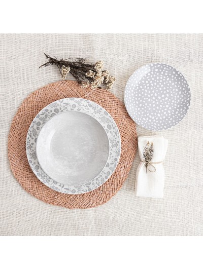 Dinnerware Set Bidasoa Aquilea Grey Ceramic 18 Pieces