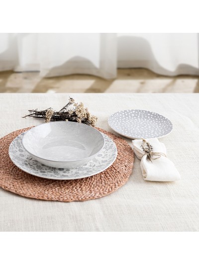 Dinnerware Set Bidasoa Aquilea Grey Ceramic 18 Pieces