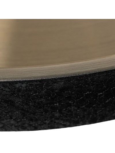 Bandeja Alexandra House Living Negro Dorado Metal Redonda 37 x 4 x 37 cm