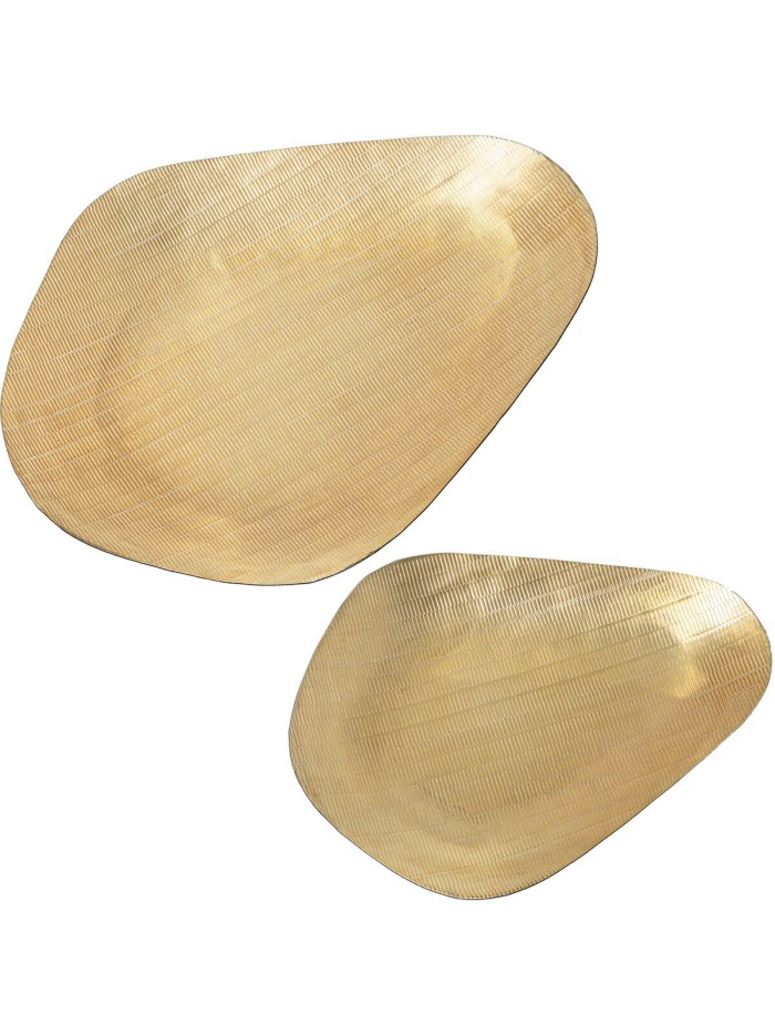 Juego de Bandejas Alexandra House Living Dorado Metal Aluminio 31 x 3 x 23 cm 42,5 x 4 x 32 cm 2 Piezas
