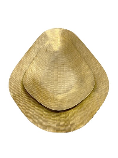 Juego de Bandejas Alexandra House Living Dorado Metal Aluminio 31 x 3 x 23 cm 42,5 x 4 x 32 cm 2 Piezas