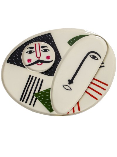 Juego de Bandejas Alexandra House Living Multicolor Metal esmaltado 10 x 1 x 10 cm 33 x 1 x 27 cm 26 x 1 x 10 cm 3 Piezas