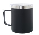 Thermal Cup with Lid Alexandra House Living Black Metal 350 ml