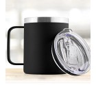 Thermal Cup with Lid Alexandra House Living Black Metal 350 ml
