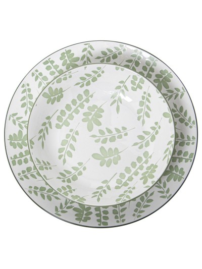 Vajilla Alexandra House Living Blanco Porcelana 27 x 1 x 27 cm