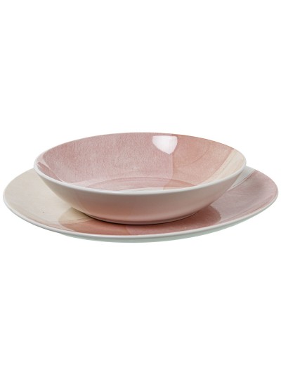 Assiettes Alexandra House Living Rose Porcelaine 27 x 1 x 27 cm