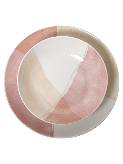 Assiettes Alexandra House Living Rose Porcelaine 27 x 1 x 27 cm