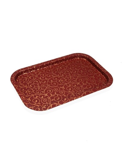 Bandeja Versa Serpentine Rojo Metal 32 x 1,5 x 34 cm