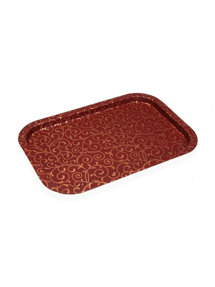 Bandeja Versa Serpentine Rojo Metal 32 x 1,5 x 34 cm