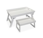 Set of trays Versa White MDF Wood 32 x 24 x 48 cm