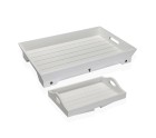 Set of trays Versa White MDF Wood 32 x 24 x 48 cm