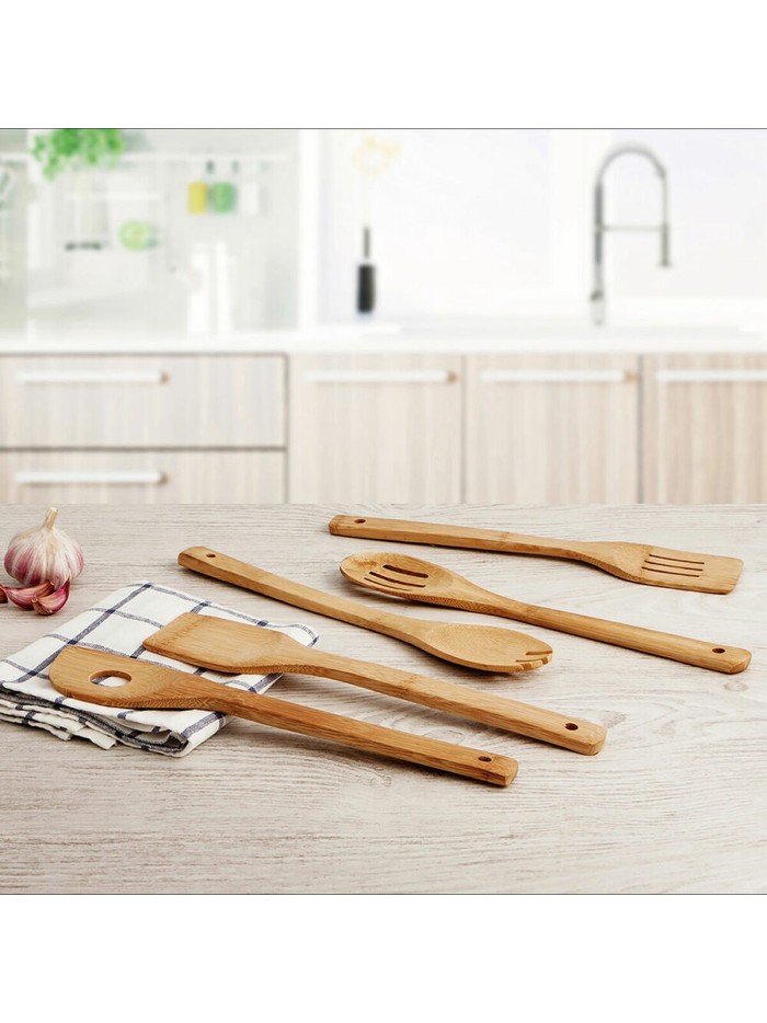 Plate Quid Renova Bamboo Brown Wood Ø 30 cm (12 Units)