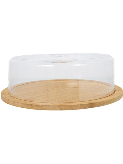 Plato para Queso Alexandra House Living Marrón Madera 29 x 9 x 29 cm