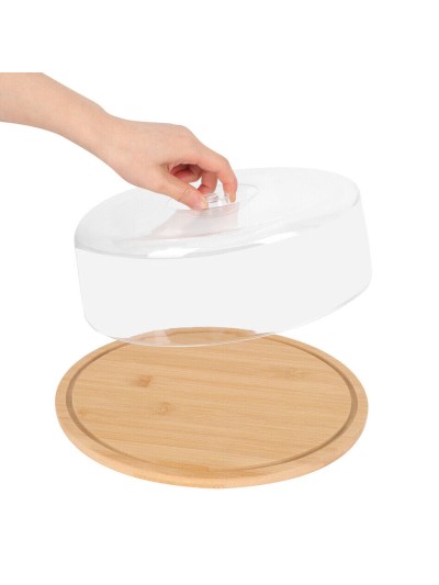 Plato para Queso Alexandra House Living Marrón Madera 29 x 9 x 29 cm