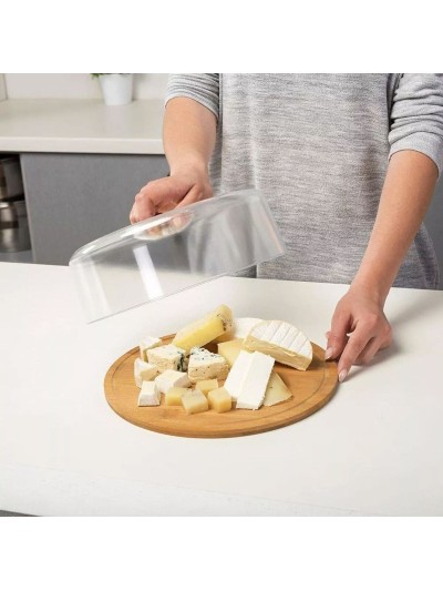 Plato para Queso Alexandra House Living Marrón Madera 29 x 9 x 29 cm