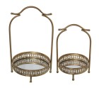 Set of trays Alexandra House Living Golden Metal 22 x 34 x 21 cm 28 x 26 x 48 cm 2 Pieces