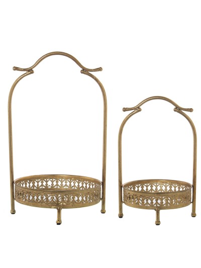 Set of trays Alexandra House Living Golden Metal 22 x 34 x 21 cm 28 x 26 x 48 cm 2 Pieces