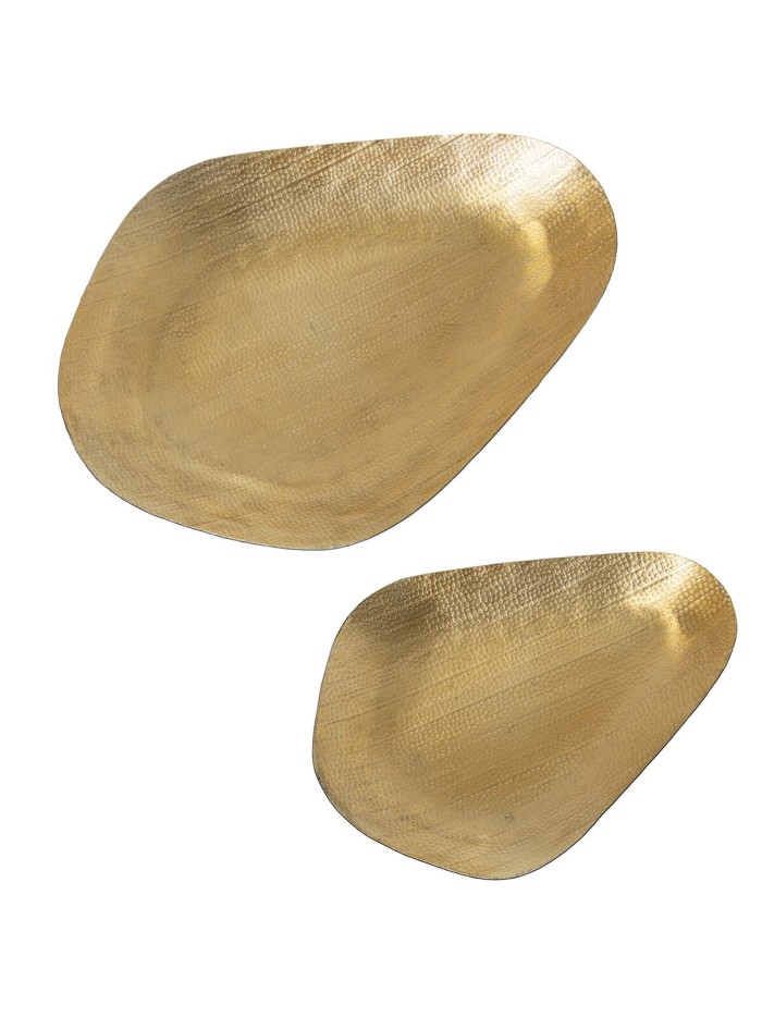 Juego de Bandejas Alexandra House Living Dorado Metal Aluminio 31 x 3 x 23 cm 43 x 32 x 4 cm 2 Piezas