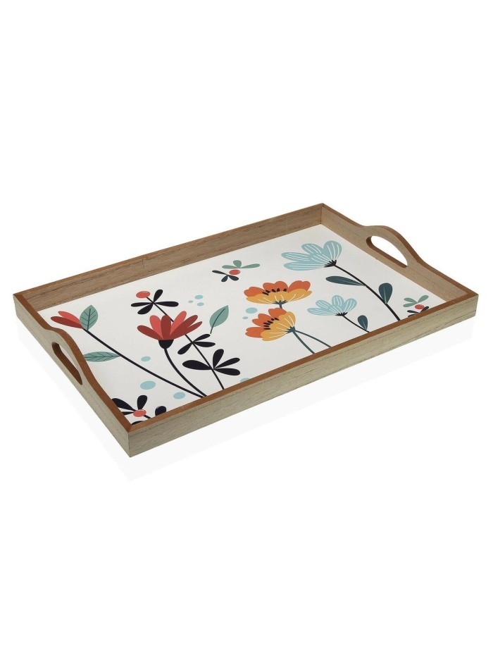 Plateau Versa Selene Bois MDF 30 x 5 x 45 cm Fleurs