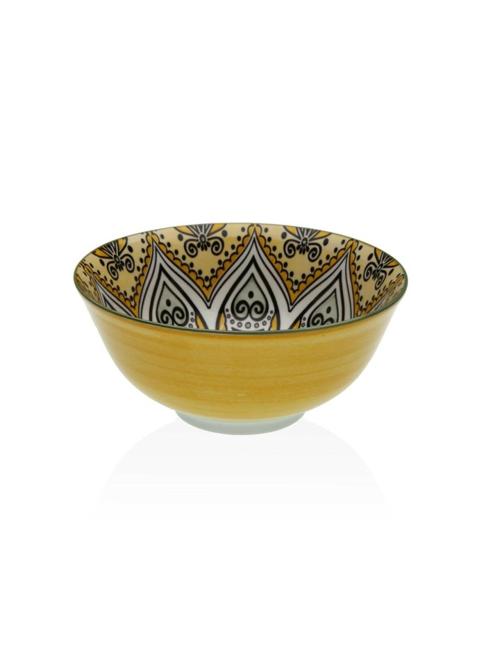 Bol pour Apéritifs Versa Jaune Céramique Porcelaine 15,5 x 7 x 15,5 cm
