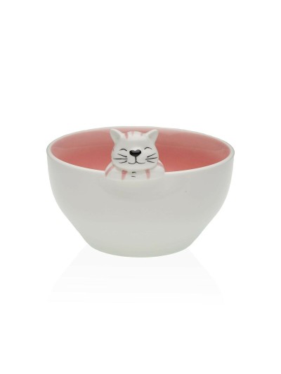 Bowl Versa Porcelain 15,8 x 9,5 x 14 cm Cats