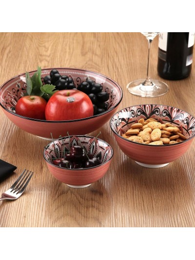 Bol para Aperitivos Versa Rojo Cerámica Porcelana 11,5 x 6 x 11,5 xm