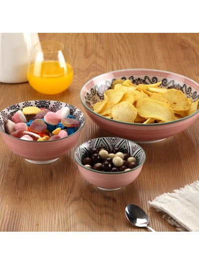 Bol para Aperitivos Versa Rosa Cerámica Porcelana 15,5 x 7 x 15,5 cm