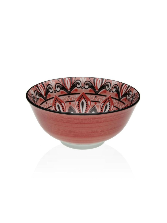 Bol pour Apéritifs Versa Rouge Céramique Porcelaine 15,5 x 7 x 15,5 cm