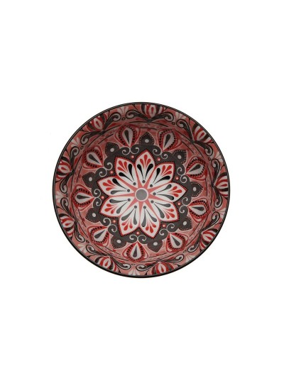 Bol pour Apéritifs Versa Rouge Céramique Porcelaine 15,5 x 7 x 15,5 cm