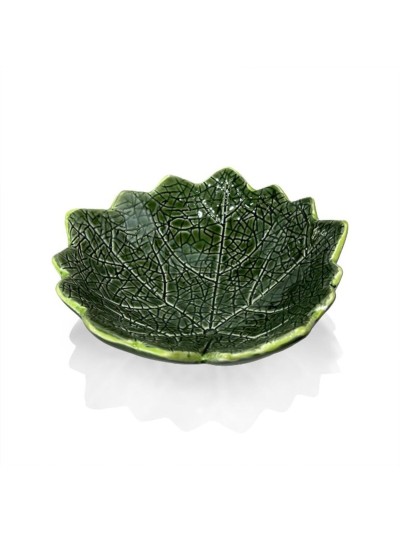 Bol para Aperitivos Versa Cerámica Dolomita Hoja 13,5 x 4,5 x 13,5 cm