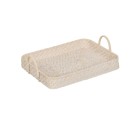 Bandeja Blanco Bambú Ratán 45 x 34 x 13 cm (2 Unidades)