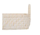 Tray White Bamboo Rattan 45 x 34 x 13 cm (2 Units)