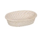 Tray White Bamboo Rattan 29 x 22 x 7 cm (2 Units)