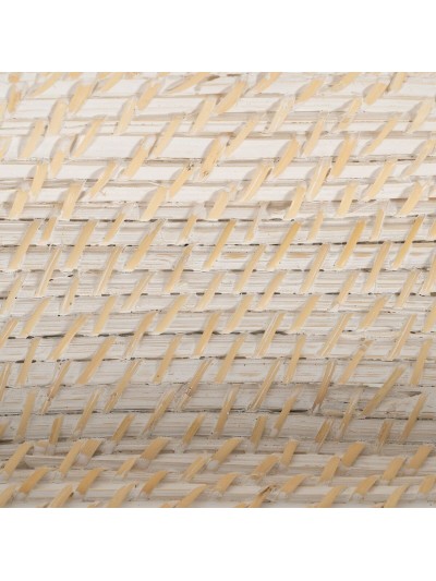 Tray White Bamboo Rattan 44 x 17 x 7 cm (2 Units)