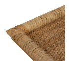 Snack tray Natural Rattan 47,5 x 30 x 4 cm (2 Units)