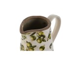 Jarra Home ESPRIT Blanco Marrón Verde Gres Shabby Chic Oliva