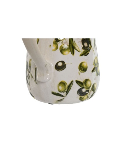 Jug Home ESPRIT White Brown Green Stoneware Shabby Chic Olive