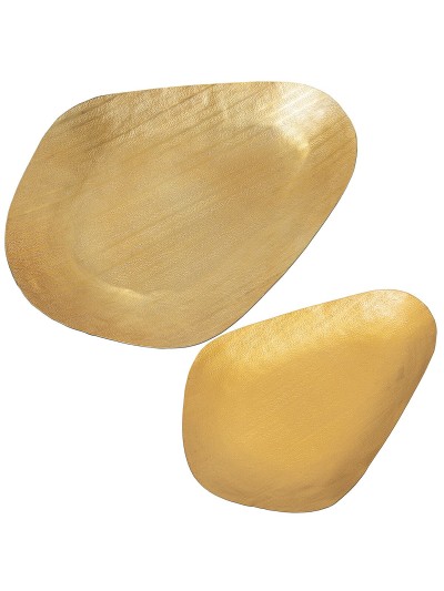 Set of trays Alexandra House Living Golden Metal Aluminium 31 x 3 x 23 cm 42,5 x 4 x 32 cm 2 Pieces
