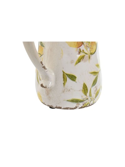 Jarra Home ESPRIT Blanco Marrón Gres Limón Shabby Chic