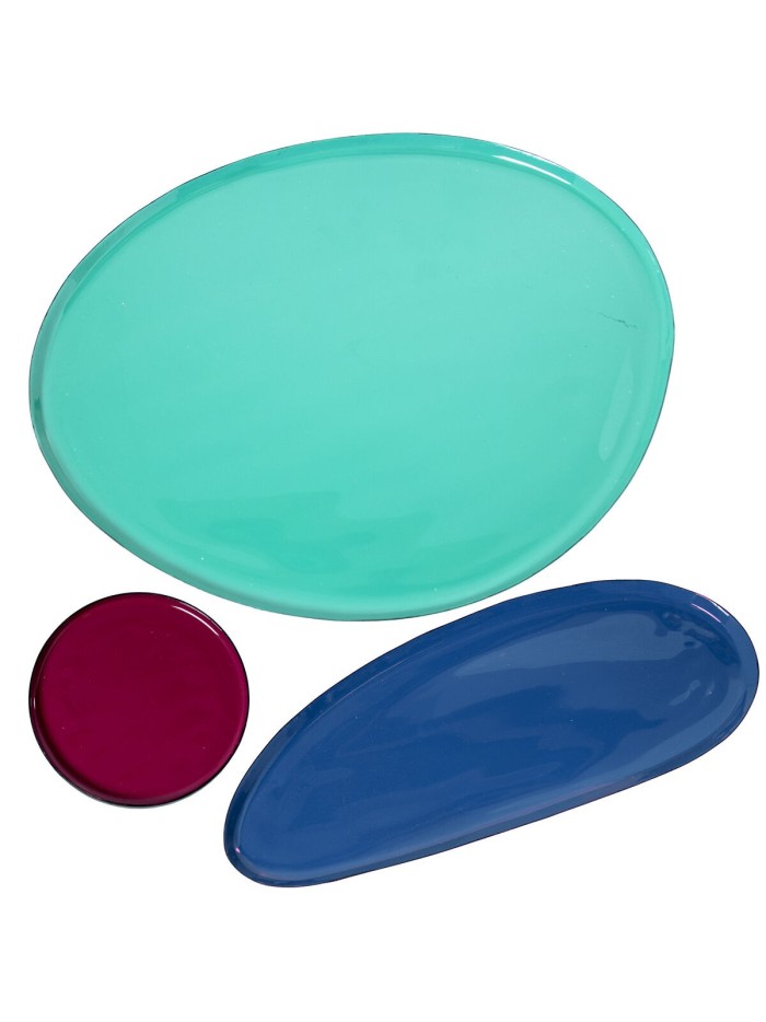 Juego de Bandejas Alexandra House Living Multicolor Metal Metal esmaltado 10 x 1 x 10 cm 33 x 1 x 27 cm 26 x 1 x 10 cm 3 Piezas